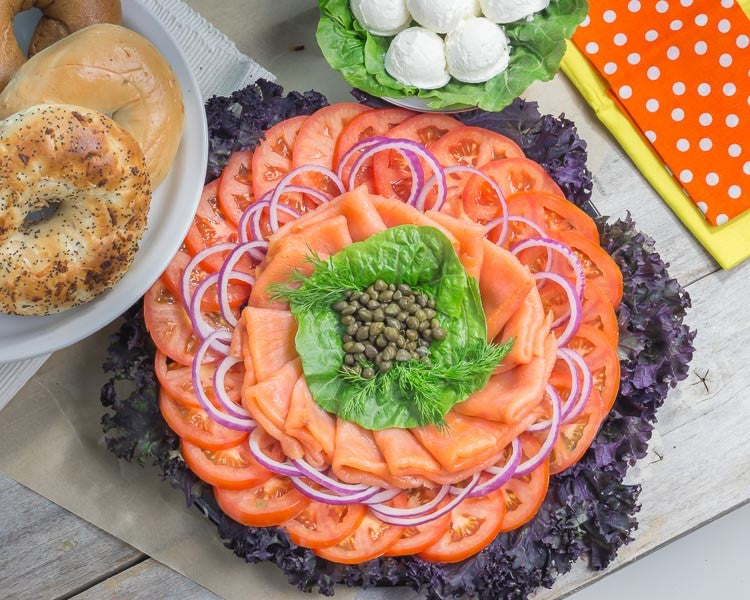 Smoked Salmon LOX & Cream Cheese Platter